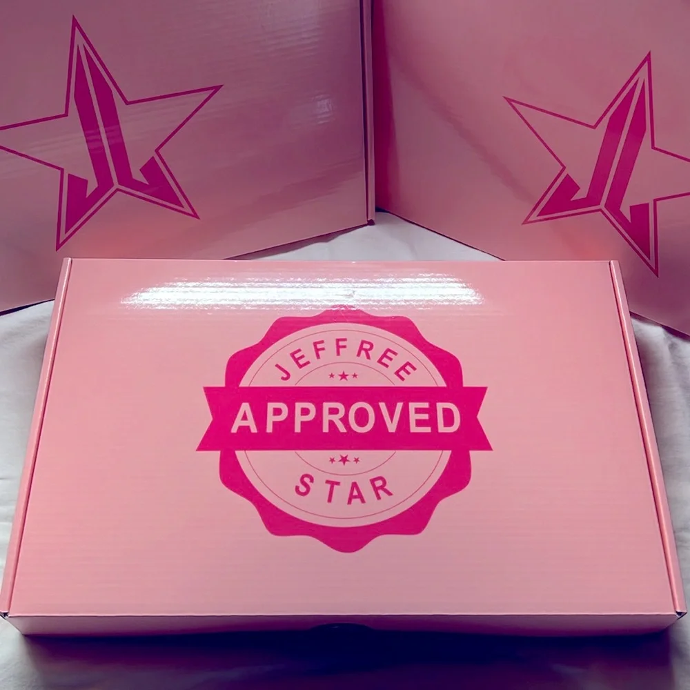 Jeffree Star Metallic Pink “Approved” stamp mirror